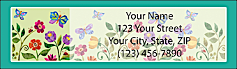 Challis & Roos Blooming Gardens Return Address Label