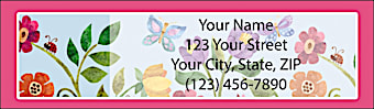 Challis & Roos Blooming Gardens Return Address Label