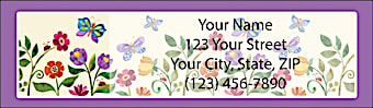 Challis & Roos Blooming Gardens Return Address Label