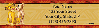 The Lion King Return Address Label