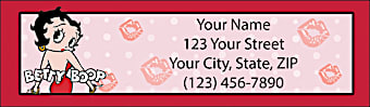 Betty Boop Kiss Return Address Label