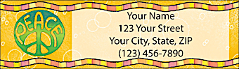 Peace Signs Return Address Label