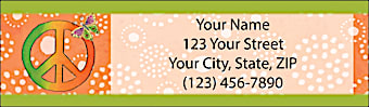 Peace Signs Return Address Label