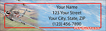 Nostalgic Fighter Planes Return Address Label