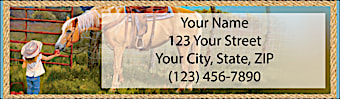 Cowboy Kids Return Address Label