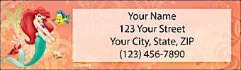 The Little Mermaid Return Address Label