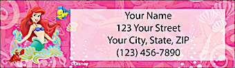 The Little Mermaid Return Address Label