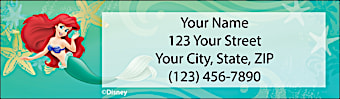 The Little Mermaid Return Address Label