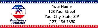 Proud to be a Republican Return Address Label