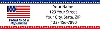 Proud to be a Republican Return Address Label