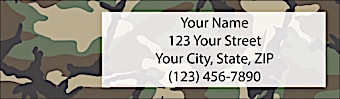 Camouflage Return Address Label