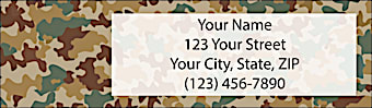 Camouflage Return Address Label