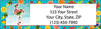 Flamingo Fun Return Address Label