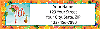 Flamingo Fun Return Address Label