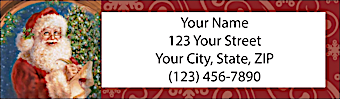 Santa Holiday Return Address Label