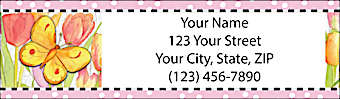 Floral Flutters Return Address Label