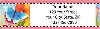 Floral Flutters Return Address Label