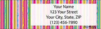 Viva La Stripe Return Address Label