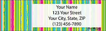 Viva La Stripe Return Address Label