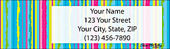 Viva La Stripe Return Address Label