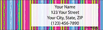 Viva La Stripe Return Address Label