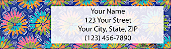 Retroflection Flowers Return Address Label