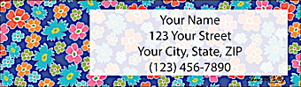 Retroflection Flowers Return Address Label