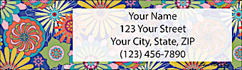 Retroflection Flowers Return Address Label