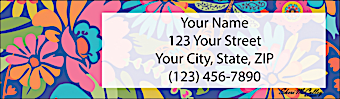 Retroflection Flowers Return Address Label