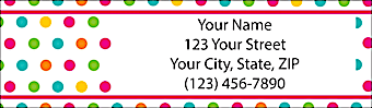 Polka Dots Return Address Label