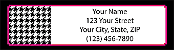 Houndstooth Return Address Label