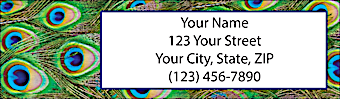 Pretty Peacocks Return Address Label