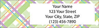 Mad for Plaid Return Address Label