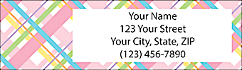 Mad for Plaid Return Address Label