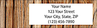 Woodgrain Return Address Label