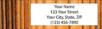 Woodgrain Return Address Label