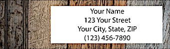 Woodgrain Return Address Label