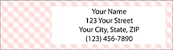 Gingham Style Return Address Label