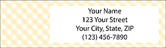 Gingham Style Return Address Label