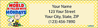 Peanuts Wisdom and Wit Return Address Label