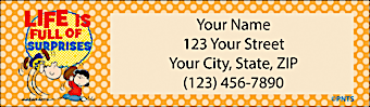 Peanuts Wisdom and Wit Return Address Label