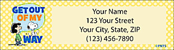 Peanuts Wisdom and Wit Return Address Label