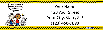 Classic Peanuts Return Address Label