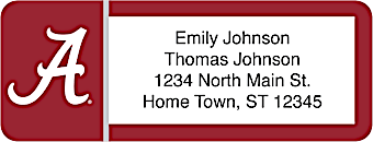 University of Alabama Return Address Label