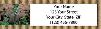 Elephants Return Address Label