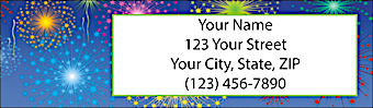 Fireworks Return Address Label