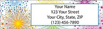 Fireworks Return Address Label