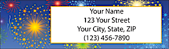 Fireworks Return Address Label