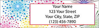 Fireworks Return Address Label