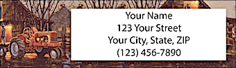 Farm and Tractors Return Address Label